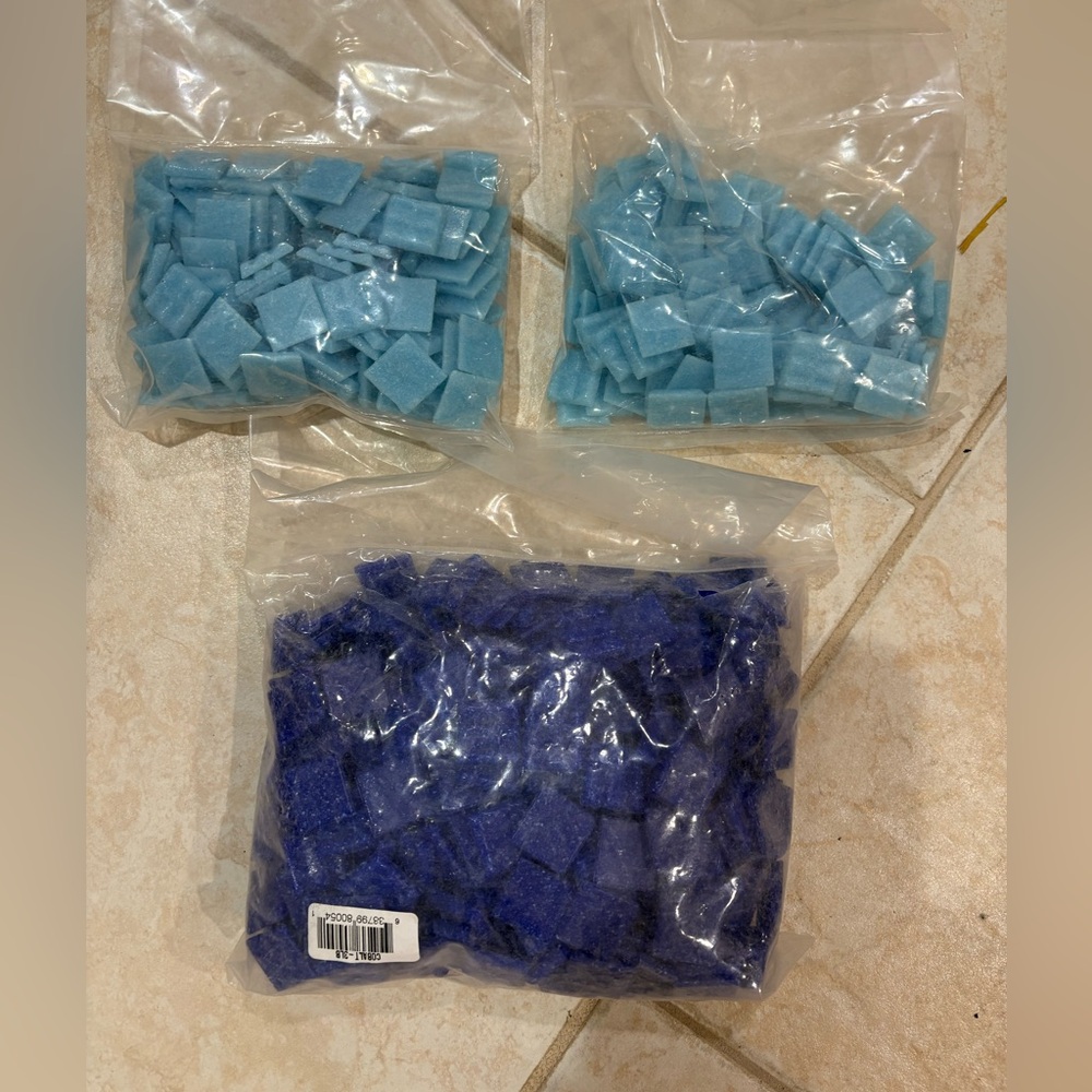 Blue and Light Blue Mosaic Tiles